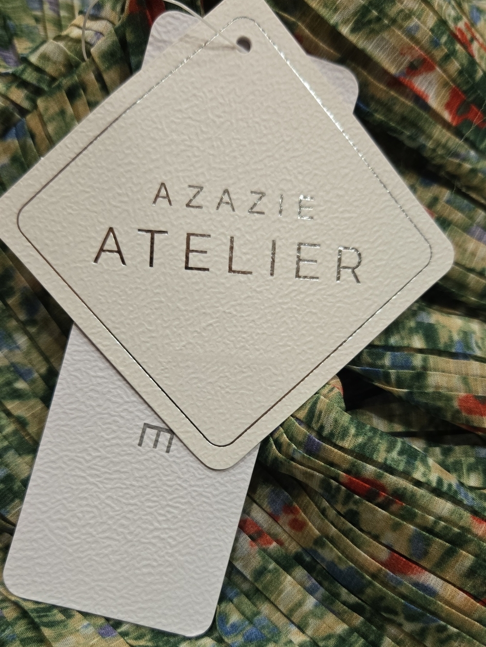 Azazie Atelier Hatsu Maxi Dress Grern Floral Size 12 Event Wedding Gala Formal - Picture 7 of 11